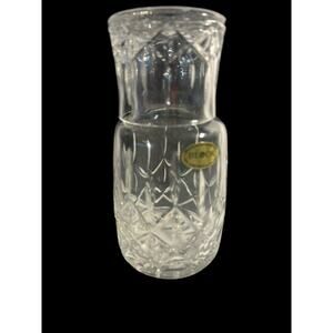 Crystal Clear Cut Glass Vase - Clear
